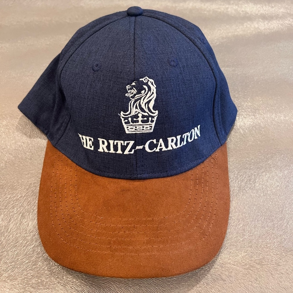 The Ritz-Carlton Men's Navy and Brown Logo Baseball Cap